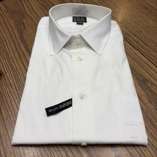 Jos. A. Bank Royal Oxford Cotton Button Down Shirt Mens 17.5-34 White NWT VTG