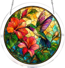 Acrylic Jigsaw Puzzle Suncatcher - Hummingbird Acrylic Puzzle Window Hanging Kit