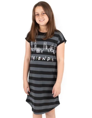 Friends Gris Logo Chemise de nuit à manches courtes Fille - Photo 1/4