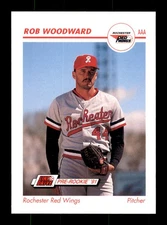 1991 Line Drive AAA #473 Rob Woodward Rochester Red Wings
