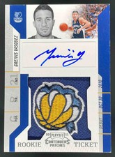 2010-11 Panini Playoff Contenders Patches #177 Greivis Vasquez RC Auto