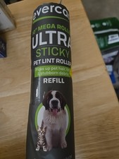 Evercare Pet Mega All-Purpose Oversized Lint Roller Refill Roll. 75 Sheets. New