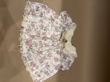 VintageFloral Lace A-Line Dress Short Sleeve 9 Months 65 Polyester 35 Cotton