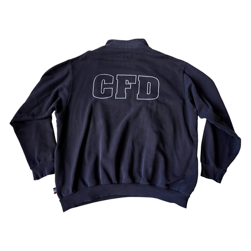 Vintage Chicago Fire Dept Sweatshirt Herren 3X Blau 1/4 Zip Job Shirt CFD Game 🔥 - Bild 2 von 16