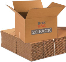 Moving Boxes Medium 20-Pack 18X14X12" - Corrugated Cardboard Box for Shipping...
