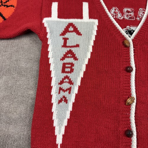 Vintage Alabama Crimson Tide Sweater Cardigan NCAA Football Basketball Medium - Picture 9 of 16