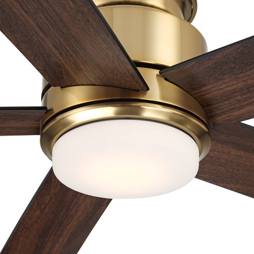 52" Casa Vieja Grand Palm Soft Brass LED Damp Rated Hugger Fan 8132G - Picture 3 of 10