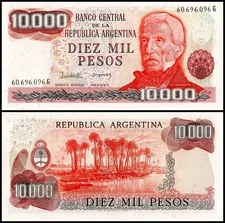 Argentina 10000 Pesos, 1976-1983 ND, P-306b, UNC
