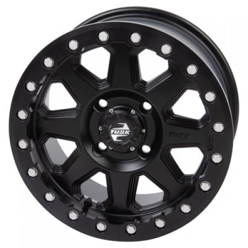 4/156 Tusk Uinta Beadlock Wheel 14x7 5.0 + 2.0 Matte Black 201-207-0004