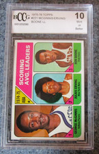 1975-76 Topps #221 Mcginnis/Erving/Boone Card BGS BCCG 10 Mint+