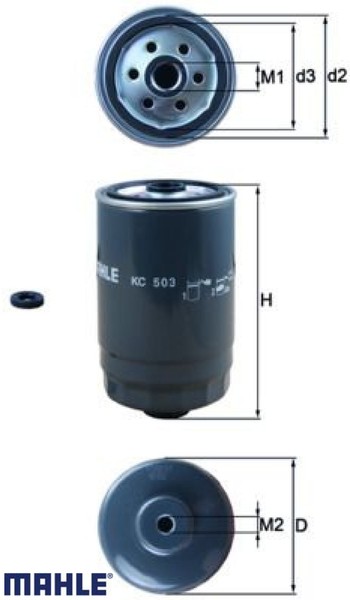 Mahle KC503D Kraftstofffilter Kraftstoffilter FüR Hyundai FüR Kia-image