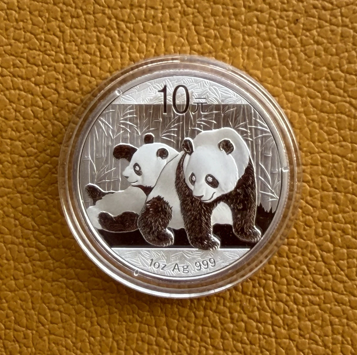 1 Onza Plata Panda 2010 FDC En Cápsula Original.