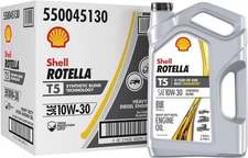 Shell Rotella T5 Synthetic Blend 10W-30 Motor Oil, 1 Gallon (3 Pack) 3-Pack 