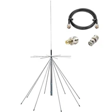 Scanner Antenna/Discone Antenna/GMRS Antenna with 10meter Cable PL-259 SMA, 2...