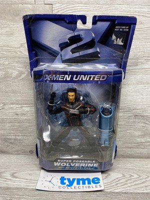 Wolverine X-2 Toy Biz X-Men United Super Poseable w/Battle Action Base 2003 NOS