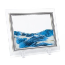 Moving Sand Art Picture for Home Decor & Office  Medium 9x7 Blue