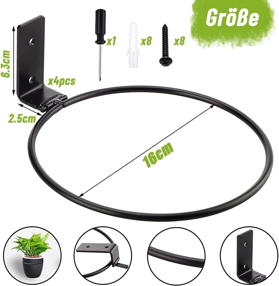 Blumentopf Wandhalterung Faltbarer Blumentopfhalter Wand Pflanzer - Bild 2 von 4