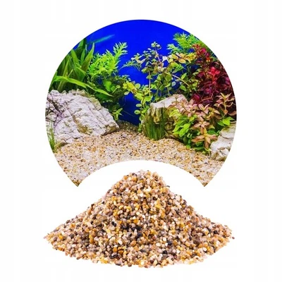 TD STONES Quarzsand für Aquarien, bernsteinfarben, 24 kg, 2-3 mm
