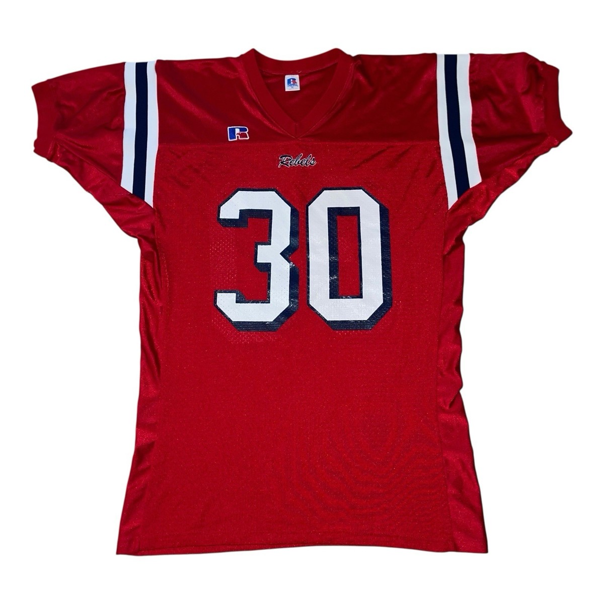 VTG Ole Miss Russell Football Jersey USA Made Mens XL Red #30