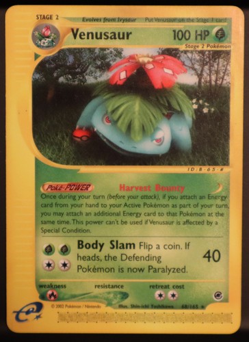 Pokemon TCG Venusaur 68/165 Expedition Base Set Rare English 2002 #68/165