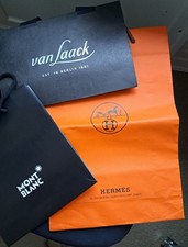 Original Hermes, Montblanc, van Laack, 3 Geschenk Tüten