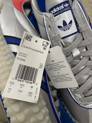 ADIDAS ORIGINALS COUNTRY x KAMANDA SHOES SILVER METALLIC MEN SIZE
