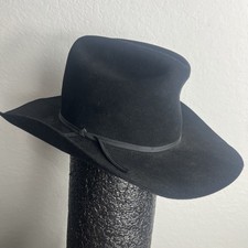 Bradford Western 6 7/8 Black Genuine Fur Felt Cowboy Hat