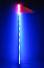 6 Feet Quick Release ATV UTV LED Light Whip with Flag - Blue