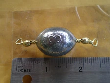 15 PCS. #3 BRASS SWIVEL EGG SINKERS 3 OZ. G/QUALITY "STRIPER"