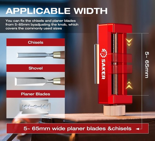 Versatile Woodworking Sharpening Tools - Complete 6-Piece Set with Rubber Base - 第 7/11 張圖片