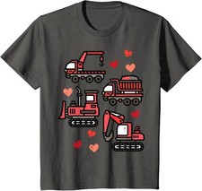 Valentines Day Construction Trucks Funny Toddler Unisex T-Shirt