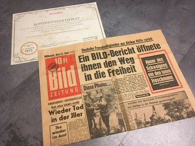 Bildzeitung 12.06.1957 June 12.6.1957 gift 62. 63. 64. 65. 66th Birthday