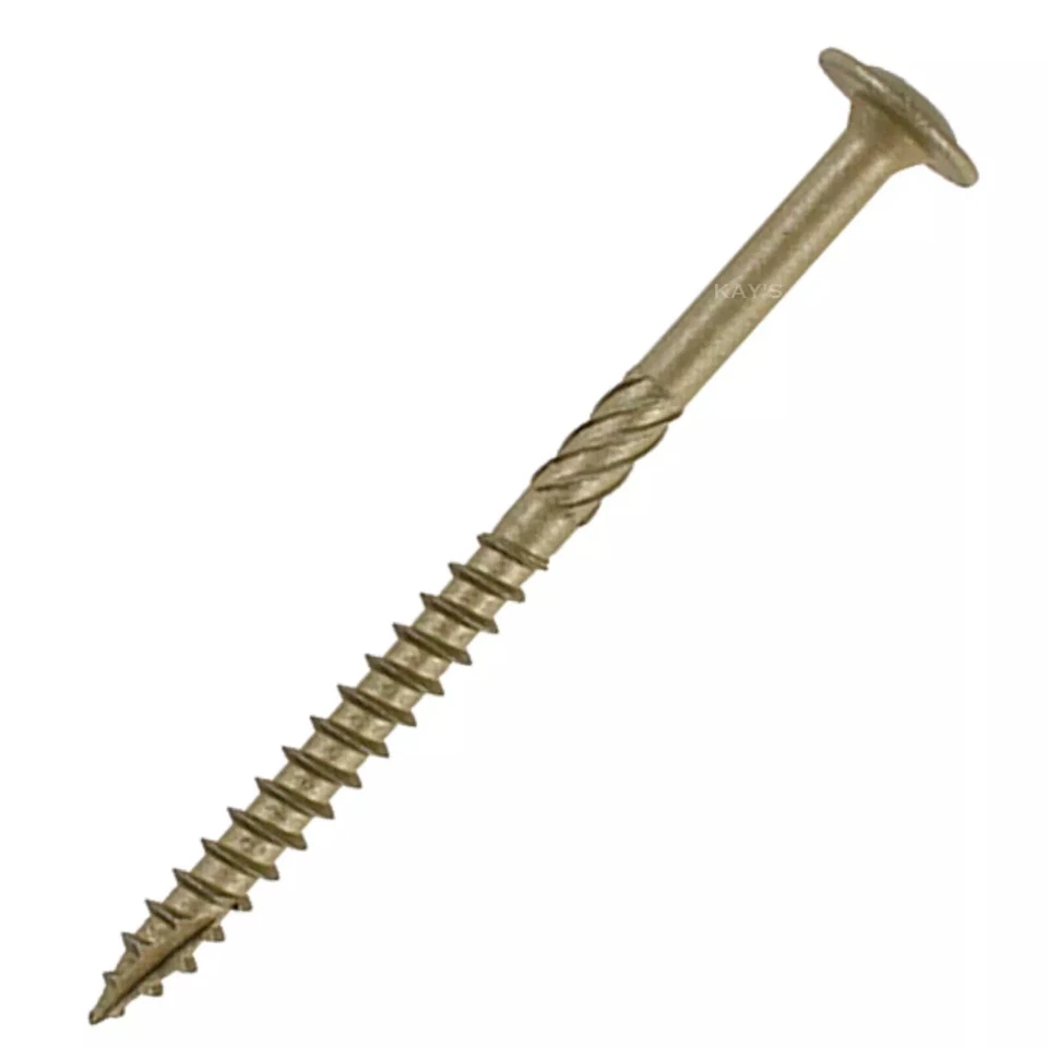 WAFER HEAD LANDSCAPE WOOD SCREWS TIMBER FIX SLEEPER DECKING JOINING TORX INDEX - Image 2 of 3