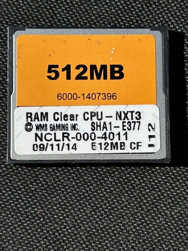 WMS BB3 RAM CLEAR CARD WILLIAMS SLOT MACHINE
