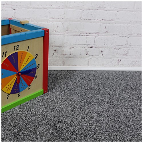 BUDGET CHEAP Easy CLEAN Silver Grey CARPET 4m/13ft Wide Carpet Remnant