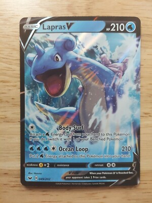 ポケモン - ポケモンカード　英語版　Lapras V Amazon.com: Lapras V 49/202 - Sword & Shield - Pokemon Ultra