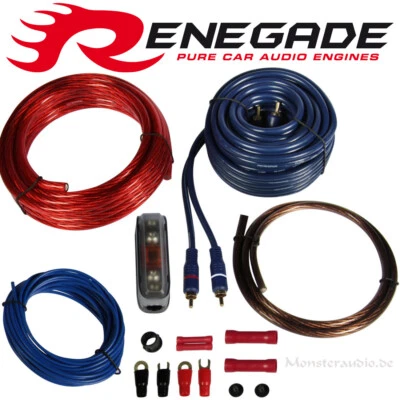 Renegade 10mm² Anschlusskit Kabelset Anschlussset Kabel Set Verstärker Kit 10qmm