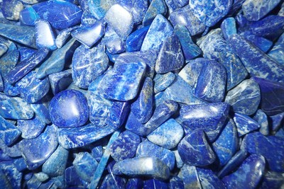 Tumbled Nice Blue Lapis Lazuli Stone 0.6 to 9 gram Small Size Pieces 50 gram Lot