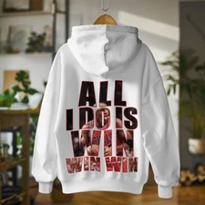 Men Streetwear Hoodie All I Do is Win to Match J1 Snake Big Tall Sm Graphic Hood