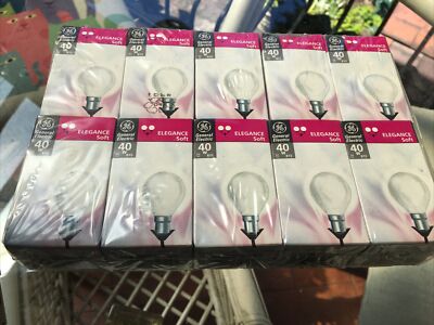 10er-Pack General Electric 40W Elegance Soft B15 Golfball Bajonett Glühbirnen