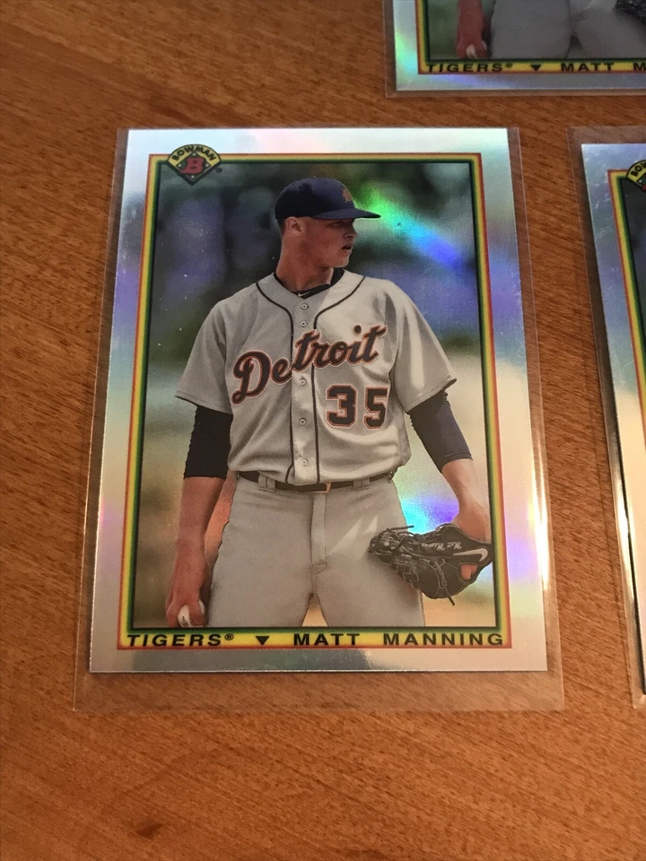 2020 Bowman Chrome Baseball '90 Bowman #90B-MM Matt Manning - Lot Of 3 - Image 3 of 4