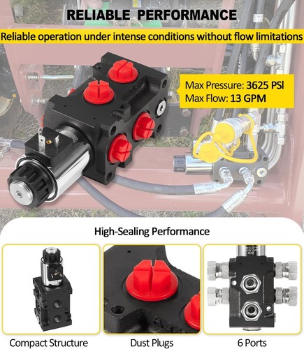 Moltiplicatore idraulico valvola selettore solenoide deviatore con accoppiatore rocker switch&Ag - Foto 4 di 10