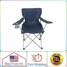 Ozark Trail Folding Camping Chair with Cup Holder – Navy