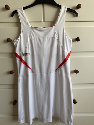 Ladies Tennis Dress by Prince in White & Red UK 12 in Excellent Condition  | eBay UK