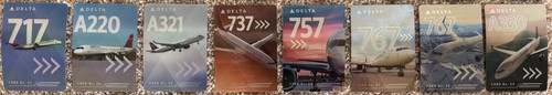 DELTA AIR LINES PILOT TRADING CARDS 24 CARDS VINTAGE RARE 100 YEARS - Picture 11 of 16