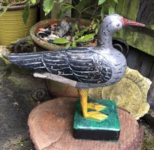 Vintage 1920/30 Folk Art carved wood duck naive sculpture primitive statue model