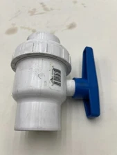 (QTY 1) Union Ball Valve Socket Slip Blue Handle 1.879" ID