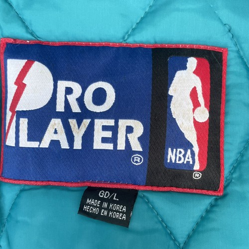 Vintage 90s Pro Player Detroit Pistons NBA Quilted Puffer Jacket Men's Large - Picture 9 of 11
