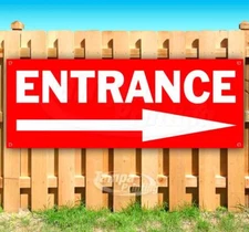 ENTRANCE Advertising Vinyl Banner Flag Sign Many Sizes ARROW