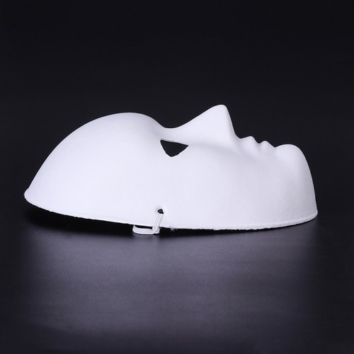 8 Pcs Paper Face Half White Painting DIY Full Masquerade Plain Face - Afbeelding 10 van 11